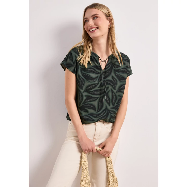 Blúz - LTD QR Splitneck blouse w smok - 26FS