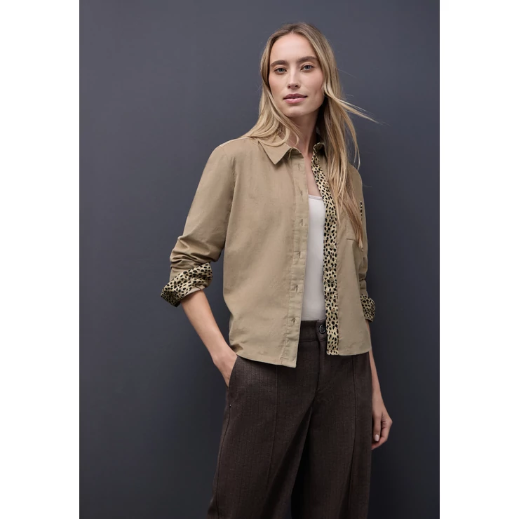 OTLT Blúz - LTD QR Corduroy blouse w pipin 2510 WS02