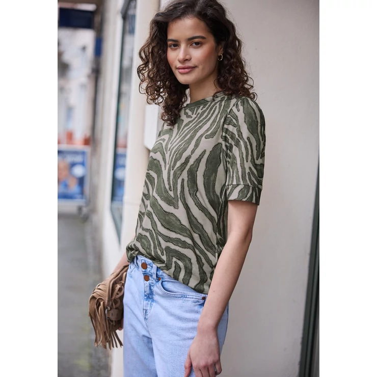 Póló - printed jersey shirt w.puff sl - 2609