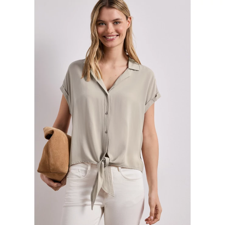 Blúz - Buttoned blouse w bowling coll - 2604