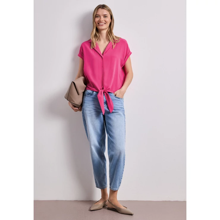 Blúz - Buttoned blouse w bowling coll - 2604