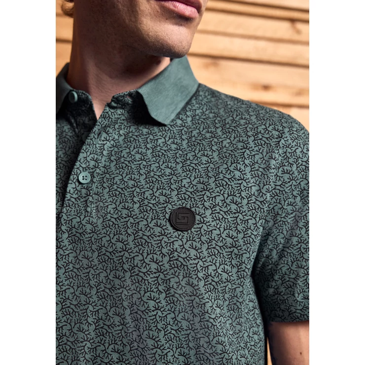 Póló - jersey slub polo w. AOP 2505