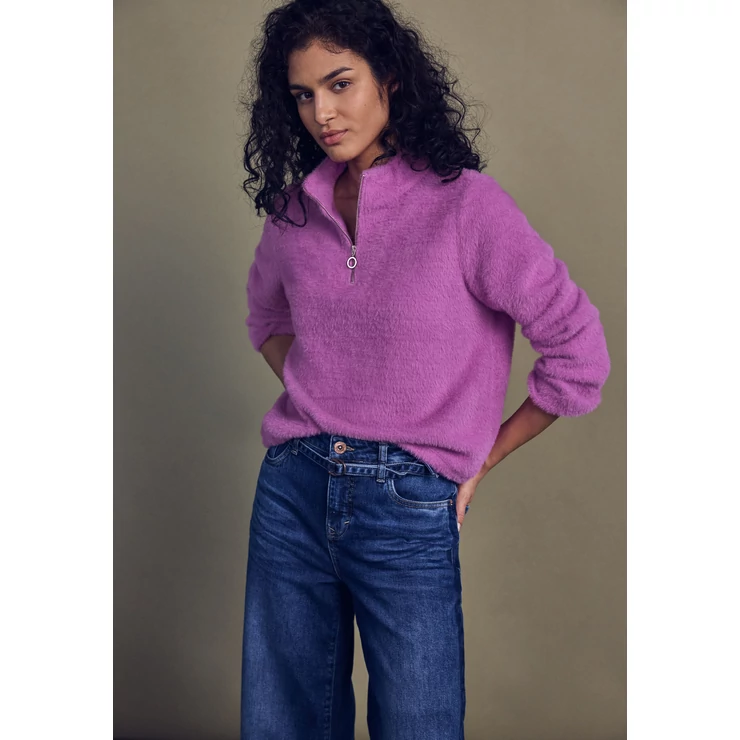 OTLT Póló - fluffy shirt w.zipper turtle n 2510