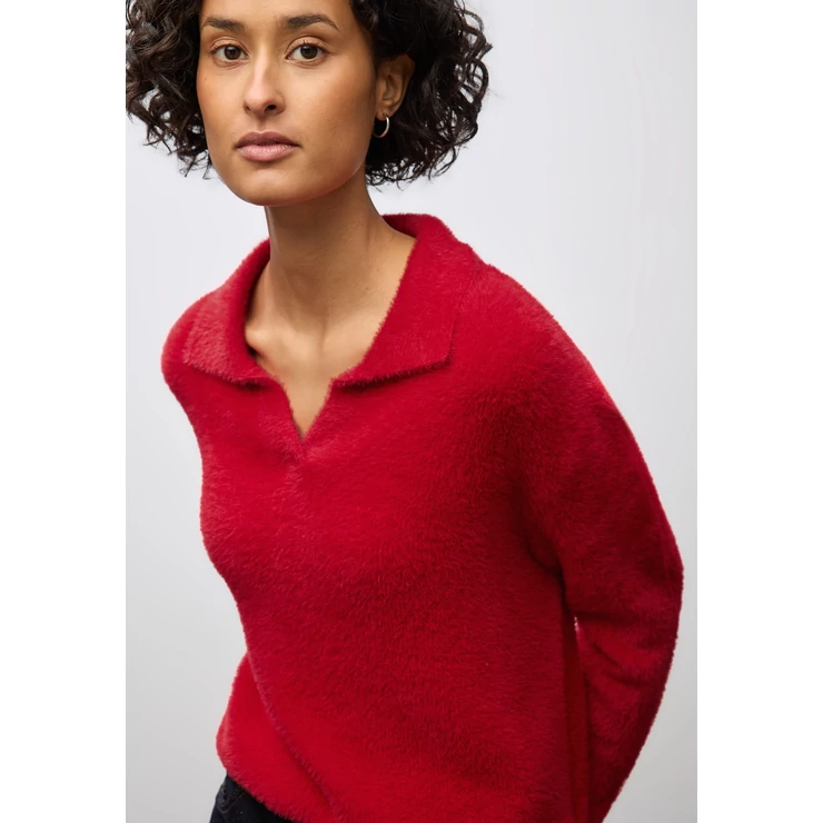 OTLT Pulóver - fluffy yarn polo sweater 2509