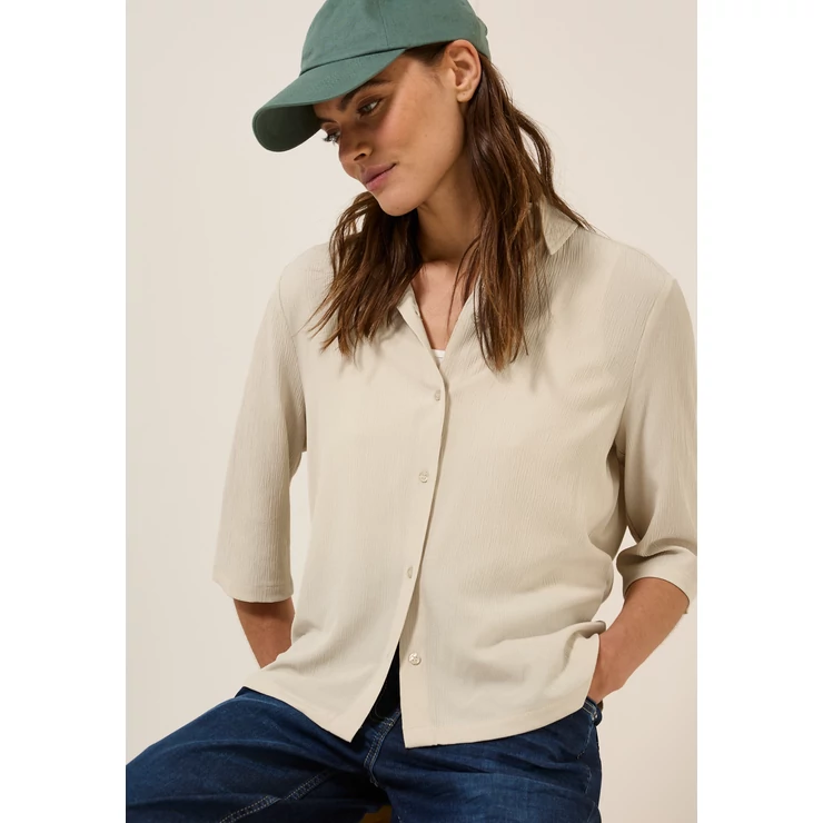 Blúz - Solid Structure Short Blouse 2505