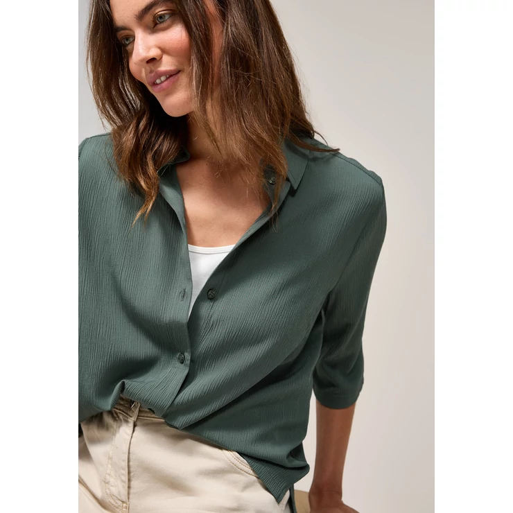Blúz - Solid Structure Short Blouse 2505