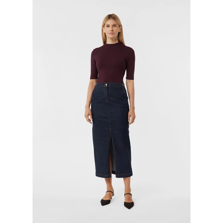 Szoknya -  Feminine denim skirt with chain detail 2510