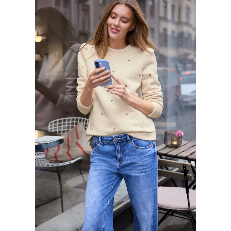 Póló - heart embroidery shirt w.gathe 2602