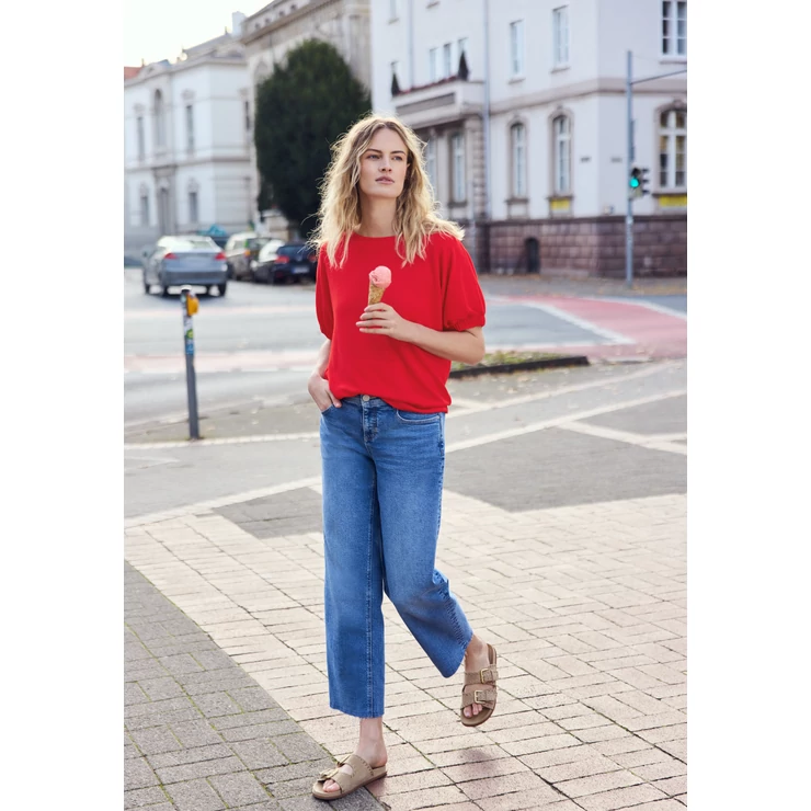 Póló - knit look shirt w.gathered cuf - 2604