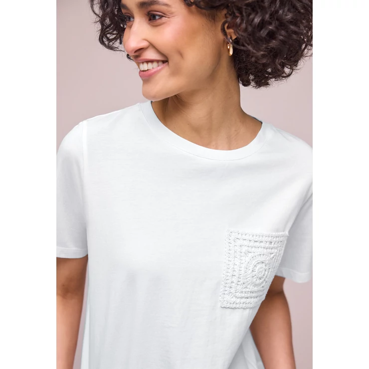Ing - shirt w.crochet pocket - 2604