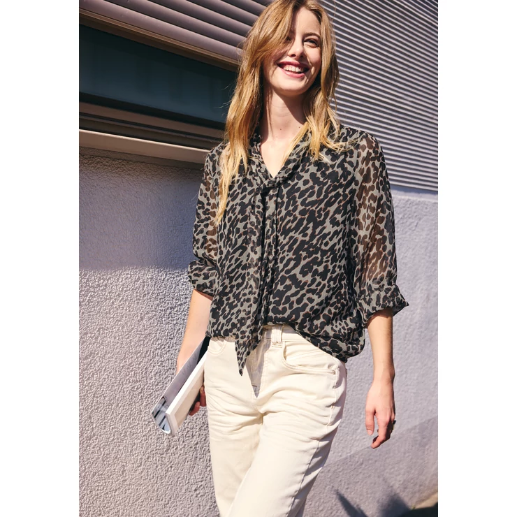 Blúz-Ing - LTD QR Studio_Chiffon v-neck b - 26HW