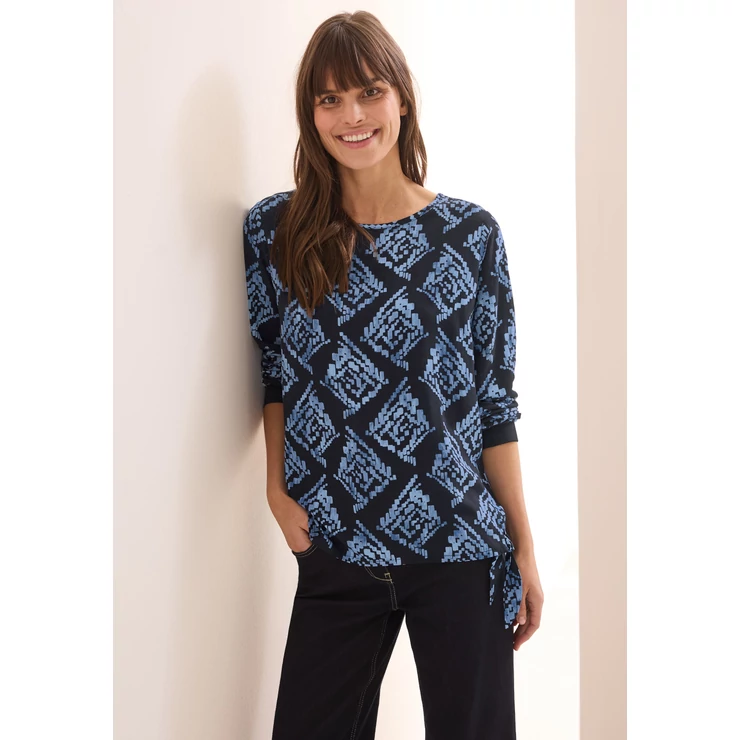 Blúz - Printed Knot Blouse 2501