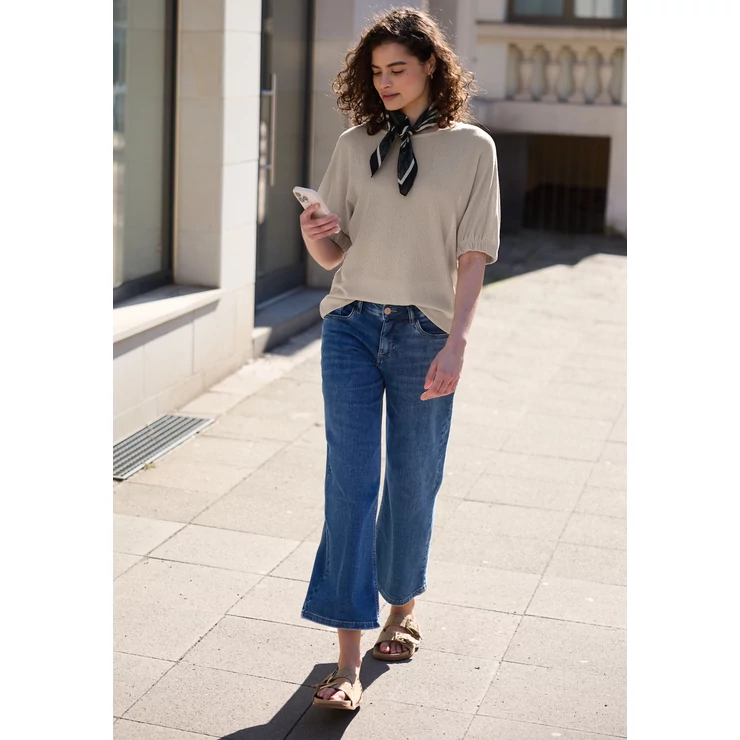 Póló - knit look shirt w.gathered cuf - 2604