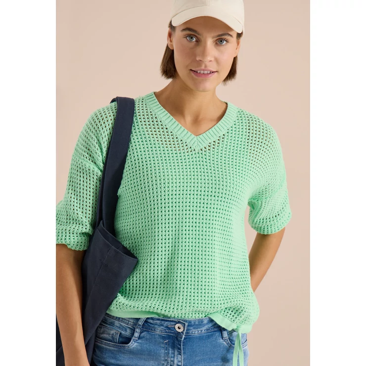 Pulóver - TOS_Crochet V-neck - 26FS