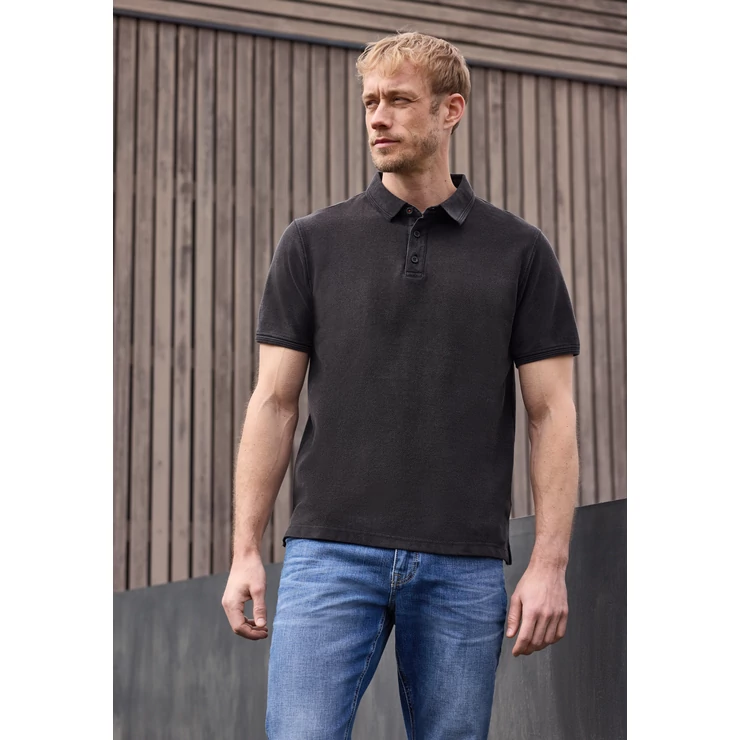 Póló - structured Polo T-Shirt, washe - 2605