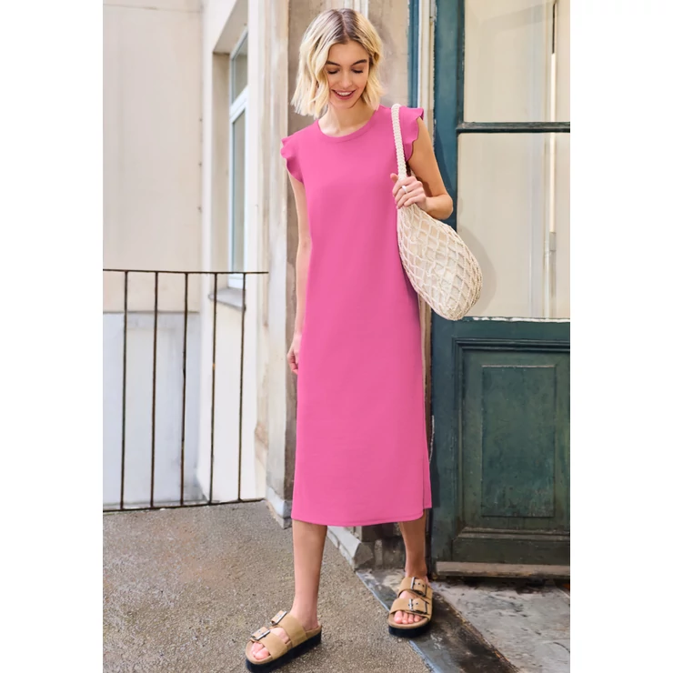 Ruha - Jersey Dress w. ruffle sleeve_ - 2606