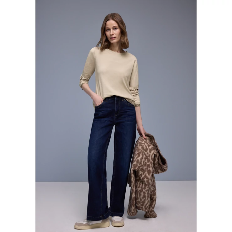 Ing - shirt w.printed mesh cuffs 2601