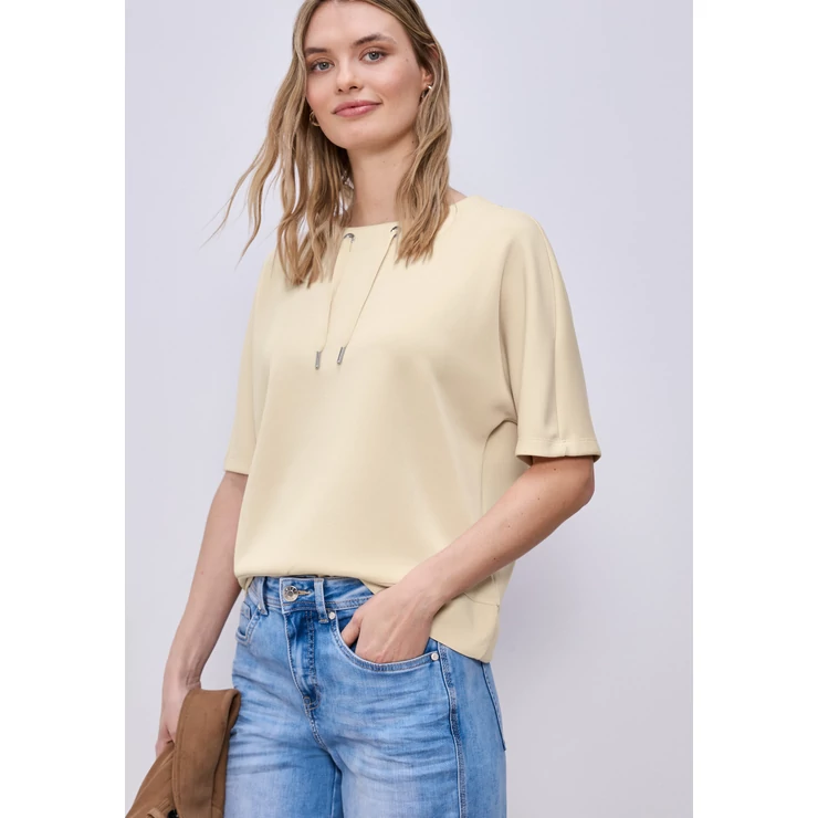Ing - LTD QR silk look shirt w.draw 2602