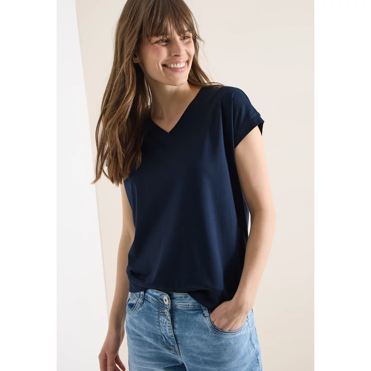 Ing - Solid V-Neck Shirt - 2604