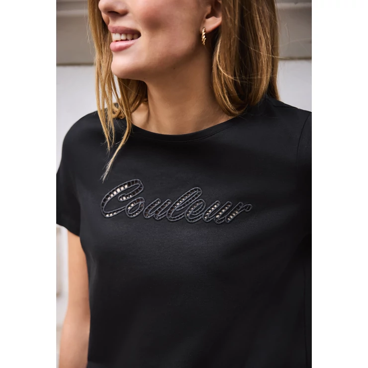 Póló - SE_embroidered wording shirt - 2605