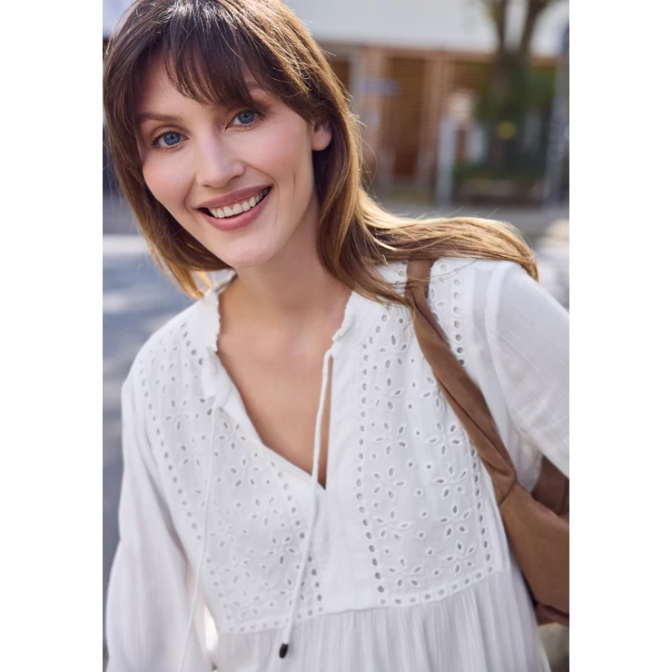 Blúz-Ing - SE_Crinkled tunic blouse w emb - 2605