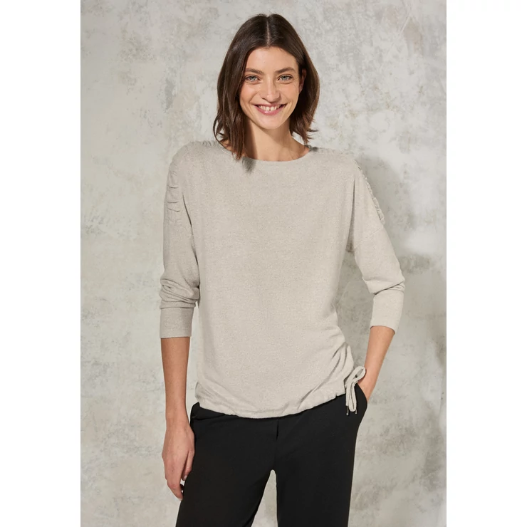 Ing - Solid Cosy Gathered T-Shirt 2411