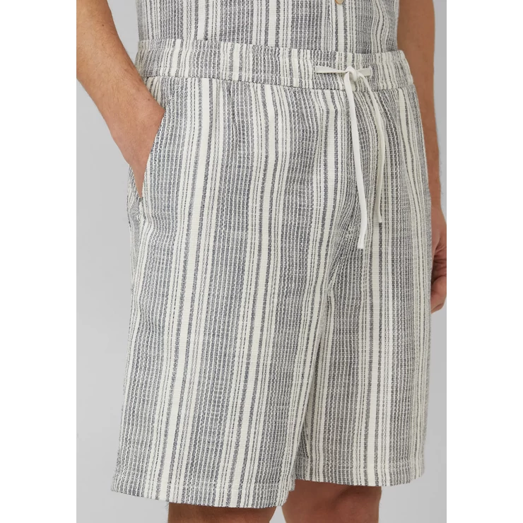 Detroit: Bermuda shorts with textured stripes and drawstring