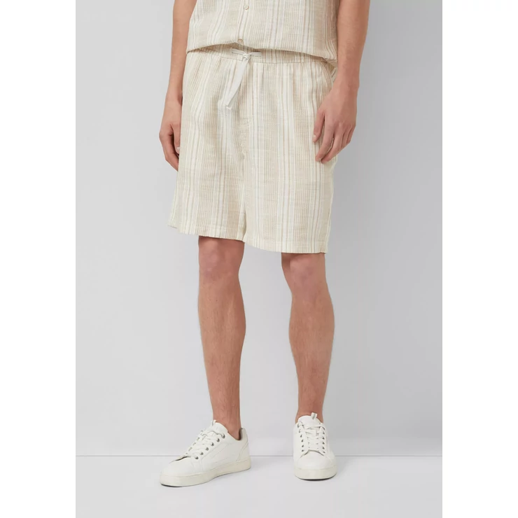 Detroit: Bermuda shorts with textured stripes and drawstring
