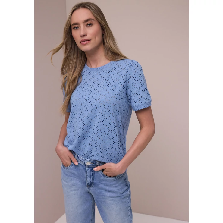 Ing - shirt w.cut out lace and puff - 2604