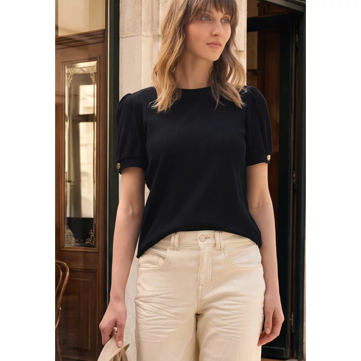 Póló - LTD_Studio_rib shirt w.deco bu - 26FS