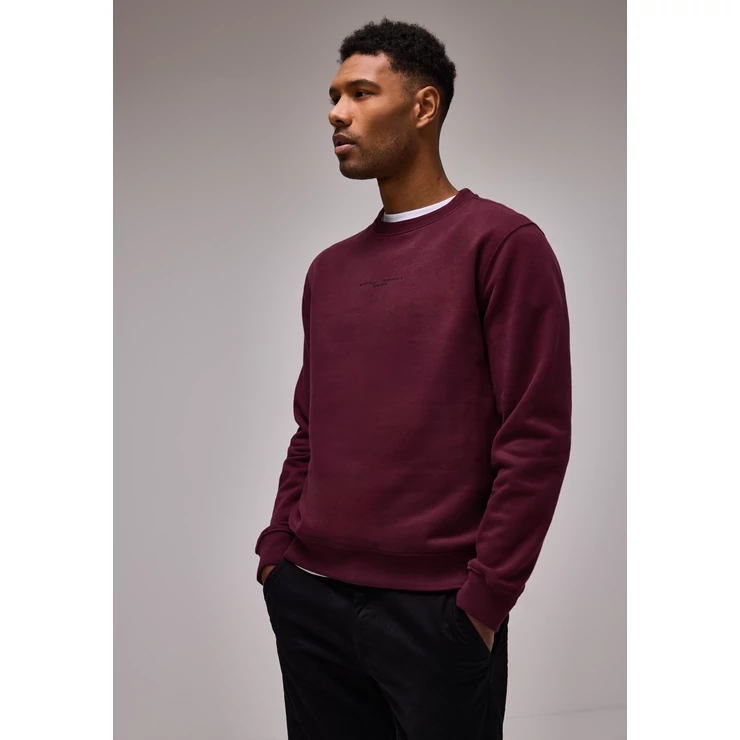 Pulóver - soft crew neck with small ches 2501