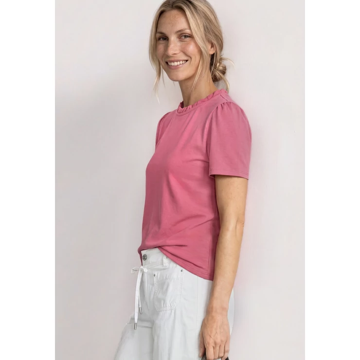 Ing - frill neck shirt w.puff sleeve - 2607