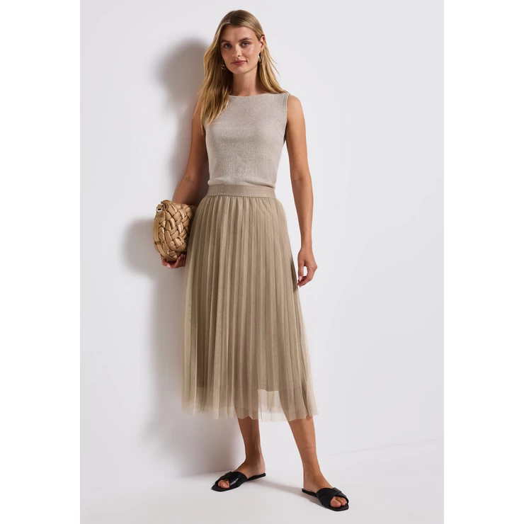Szoknya - Midi Plissee Tuell skirt solid 2505