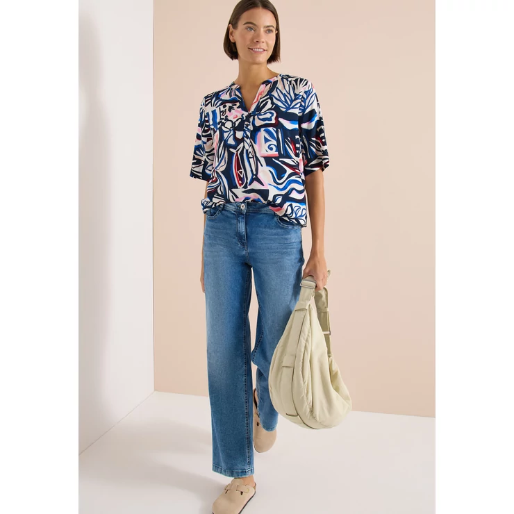 Blúz - TOS Splitneck Print Blouse - 26FS