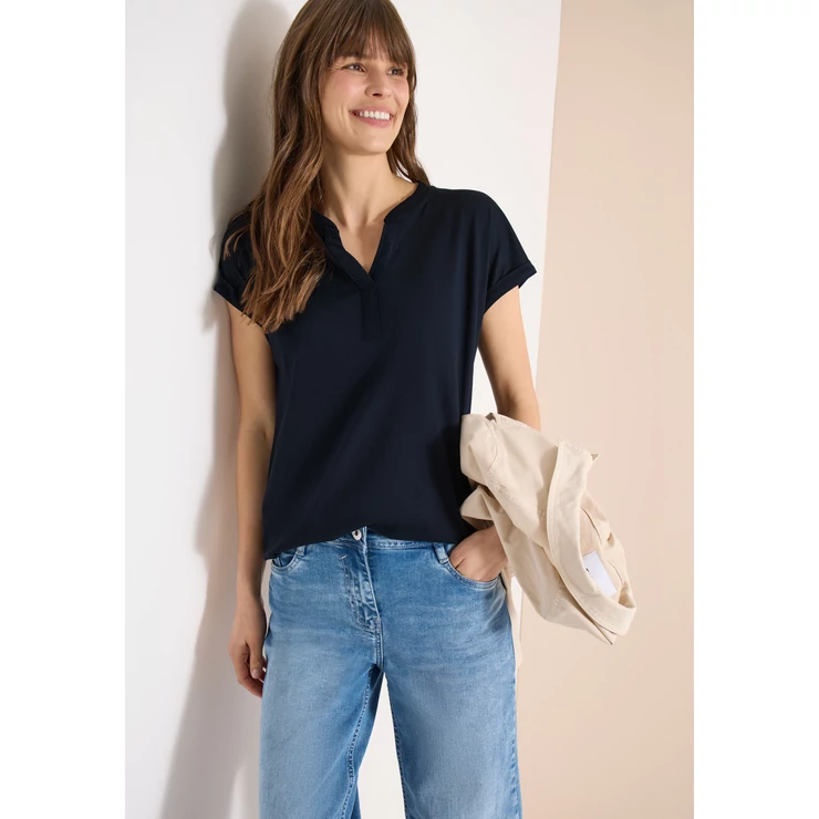 Ing - NOS Solid Rib Collar Tunic - 26FS