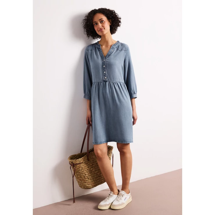 Ruha - washed Tunic Dress w frill Det - 2605