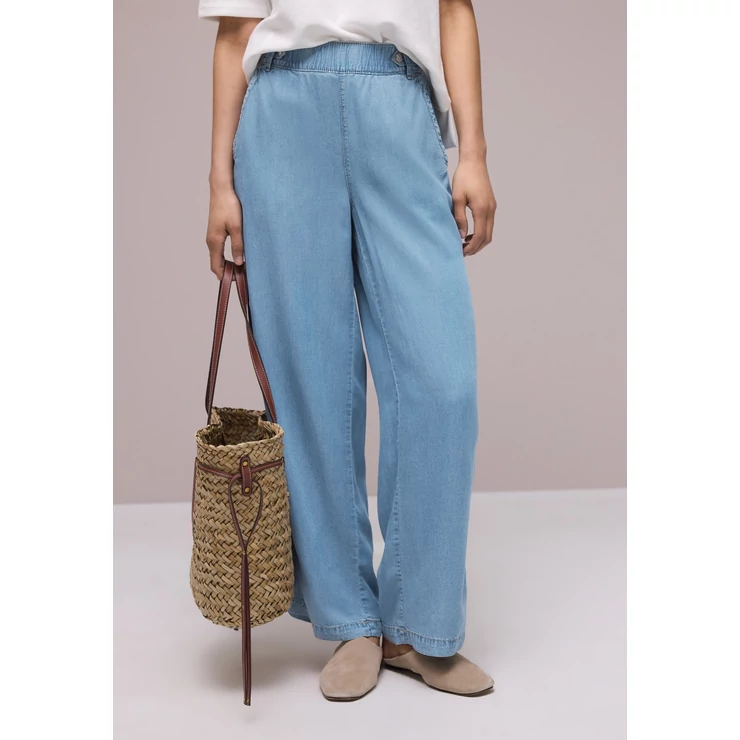 Nadrág - Washed Wide Leg HW Flap Detail - 2605