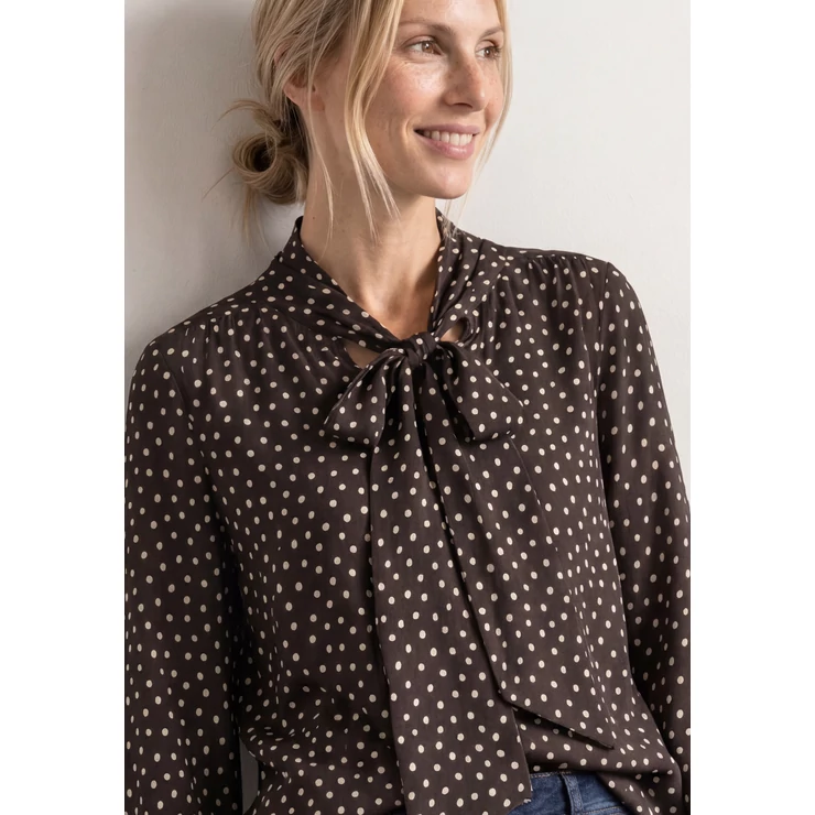 Blúz - Printed blouse w tie detail - 2608