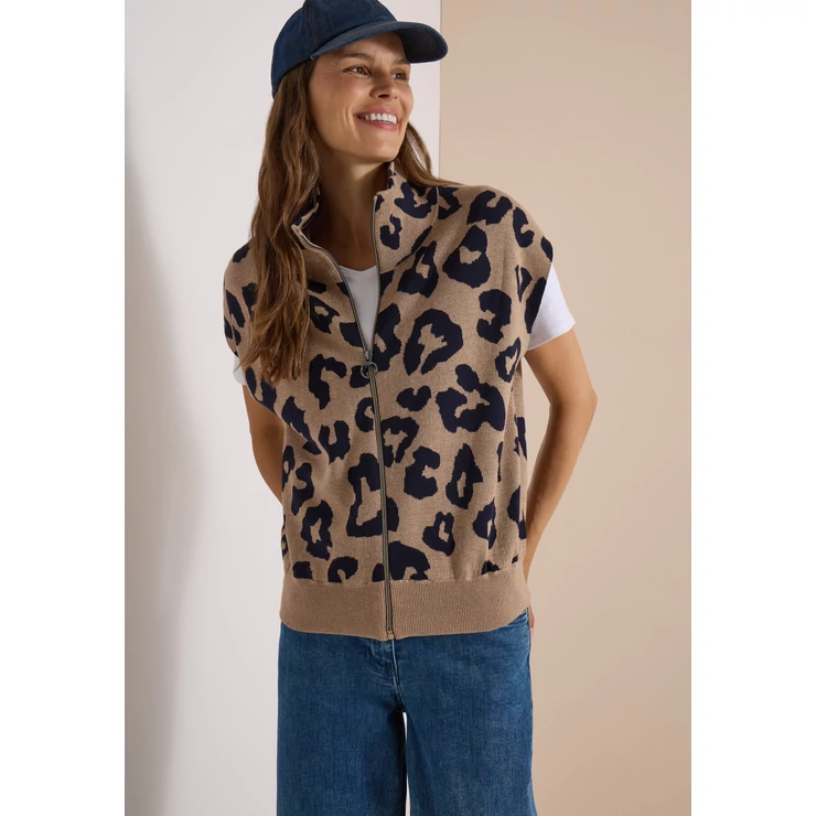 Sweat - AOP Doubleface zip vest - 2608