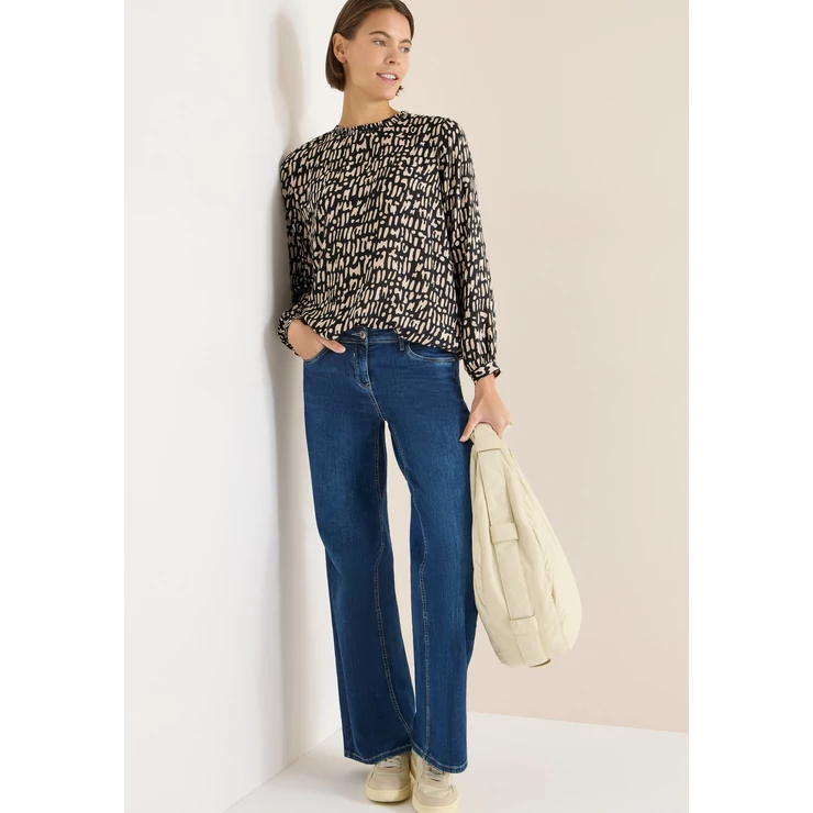 OTLT Printed Smock Neckline Blouse 2512