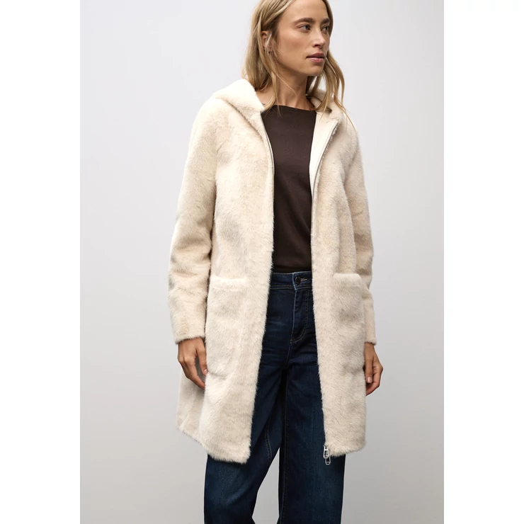 OTLT Kabát - Fake Fur Coat w. Hoody 2509 WS02