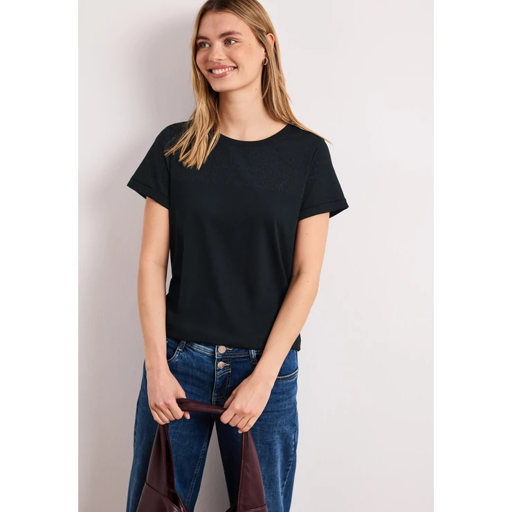 Ing - shirt w.placed burn dessin - 2605