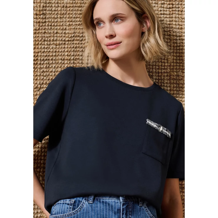 Ing - shirt w.deco tape at pocket - 2607