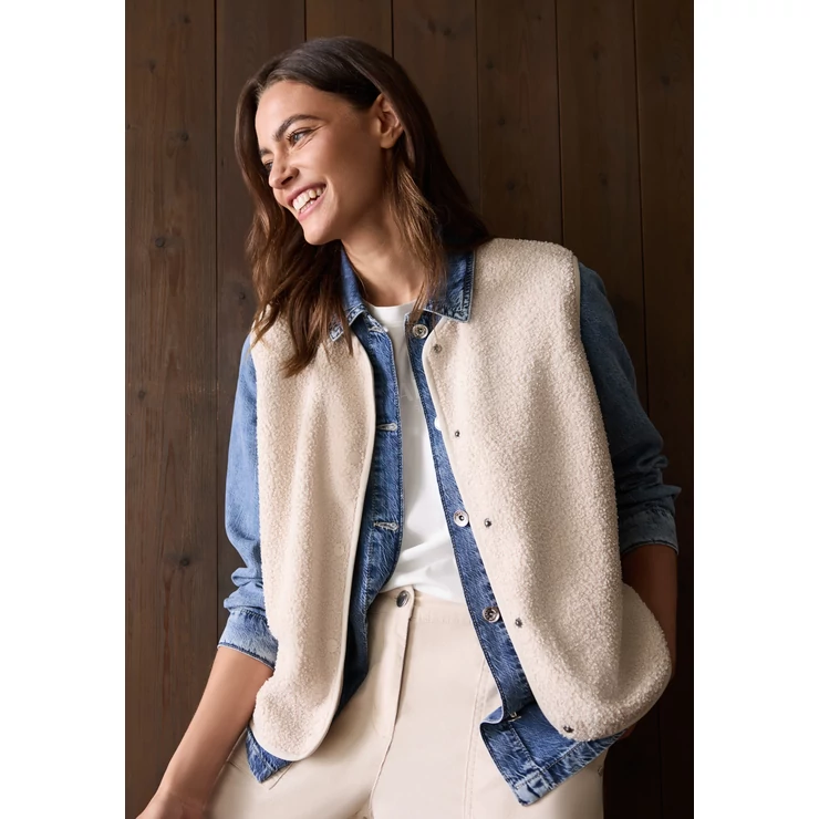Mellény - TOS Curly Fake Wool Vest 2507