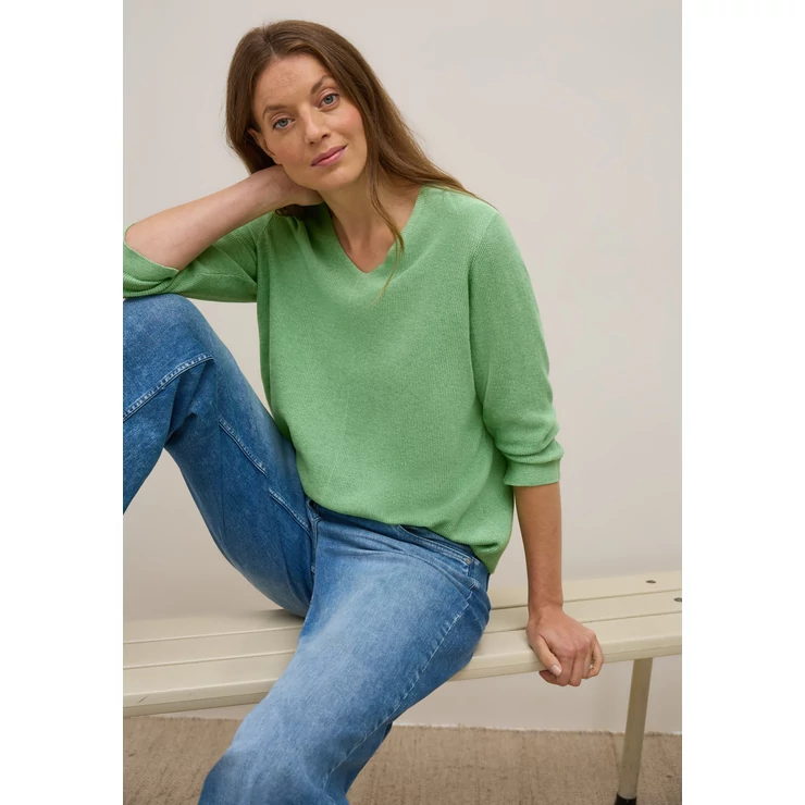 Pulóver - NOS_Structured V-Neck 2507