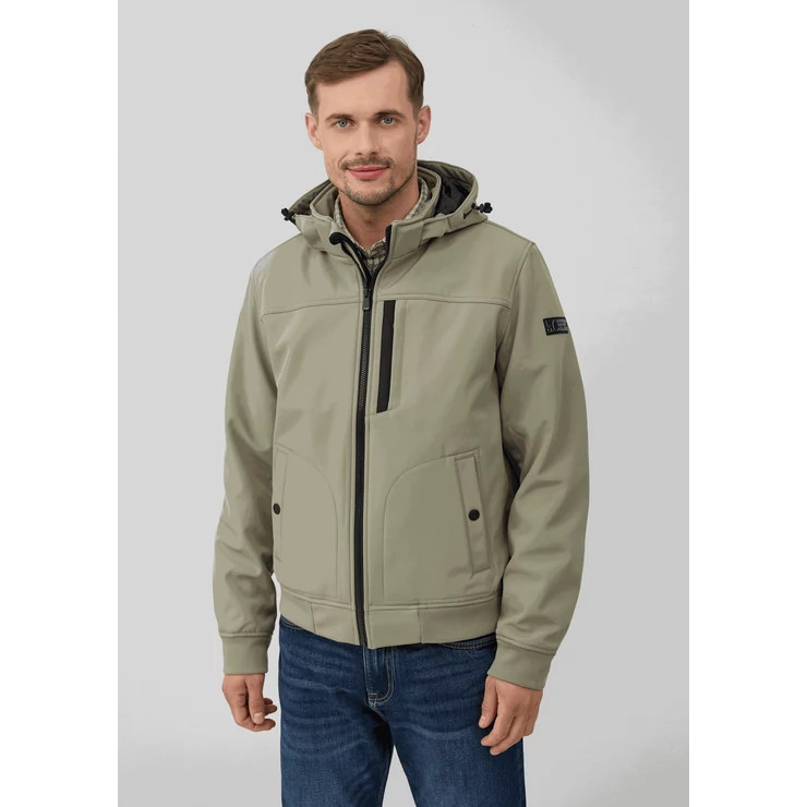 Dzseki -  Water-repellent softshell jacket with detachable hood  - Olive | s.Oliver 2510