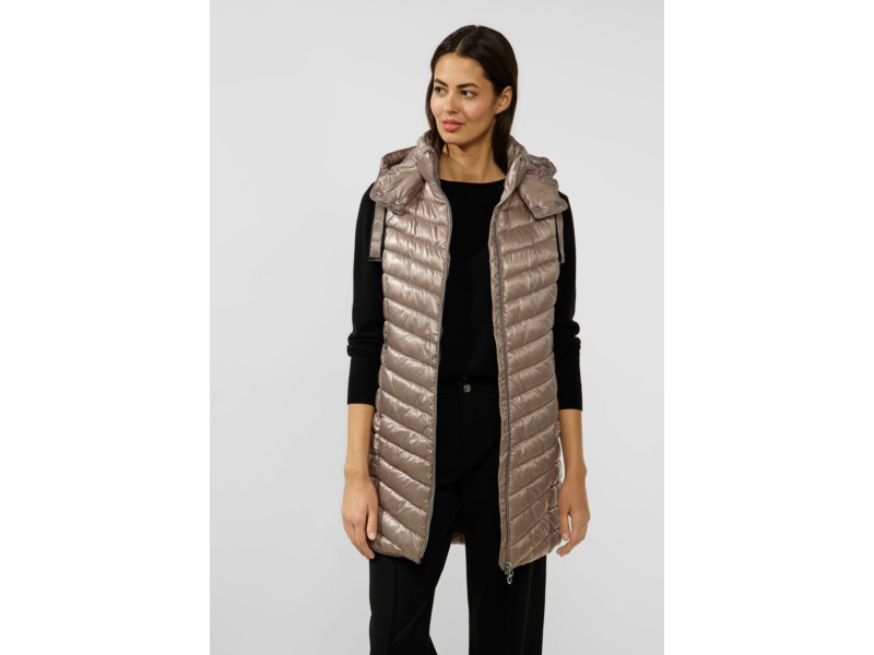 long padded vest w. removable