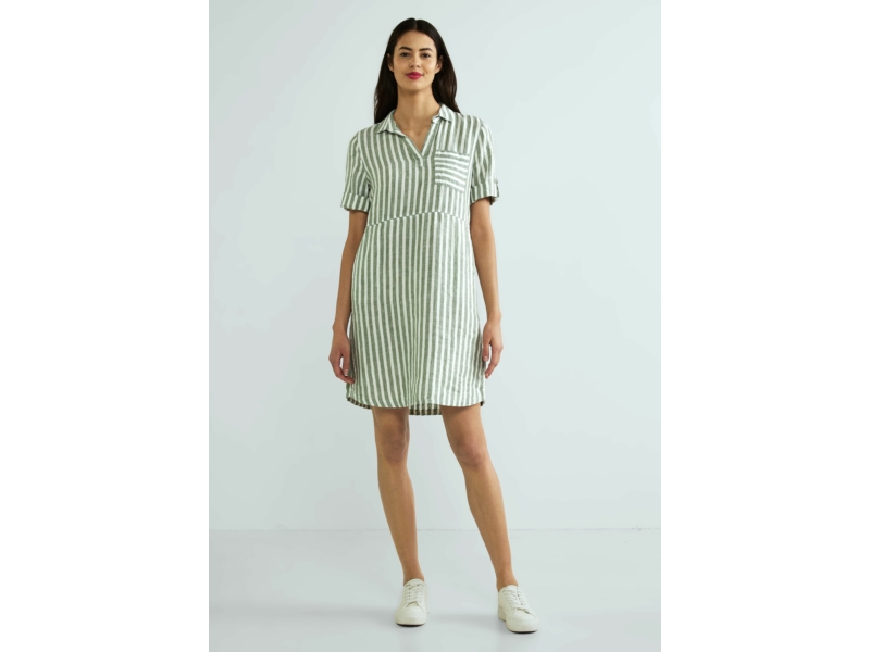 OTLT LS_Yarn Dyed Linen Shirt Dress